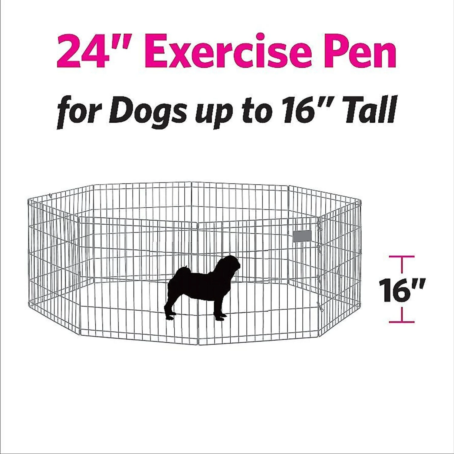 MidWest Wire Dog Exercise Pen With Step-Thru Door, Gold Zinc 2 MidWest Wire Dog Exercise Pen With Step-Thru Door, Gold Zinc - Image 2