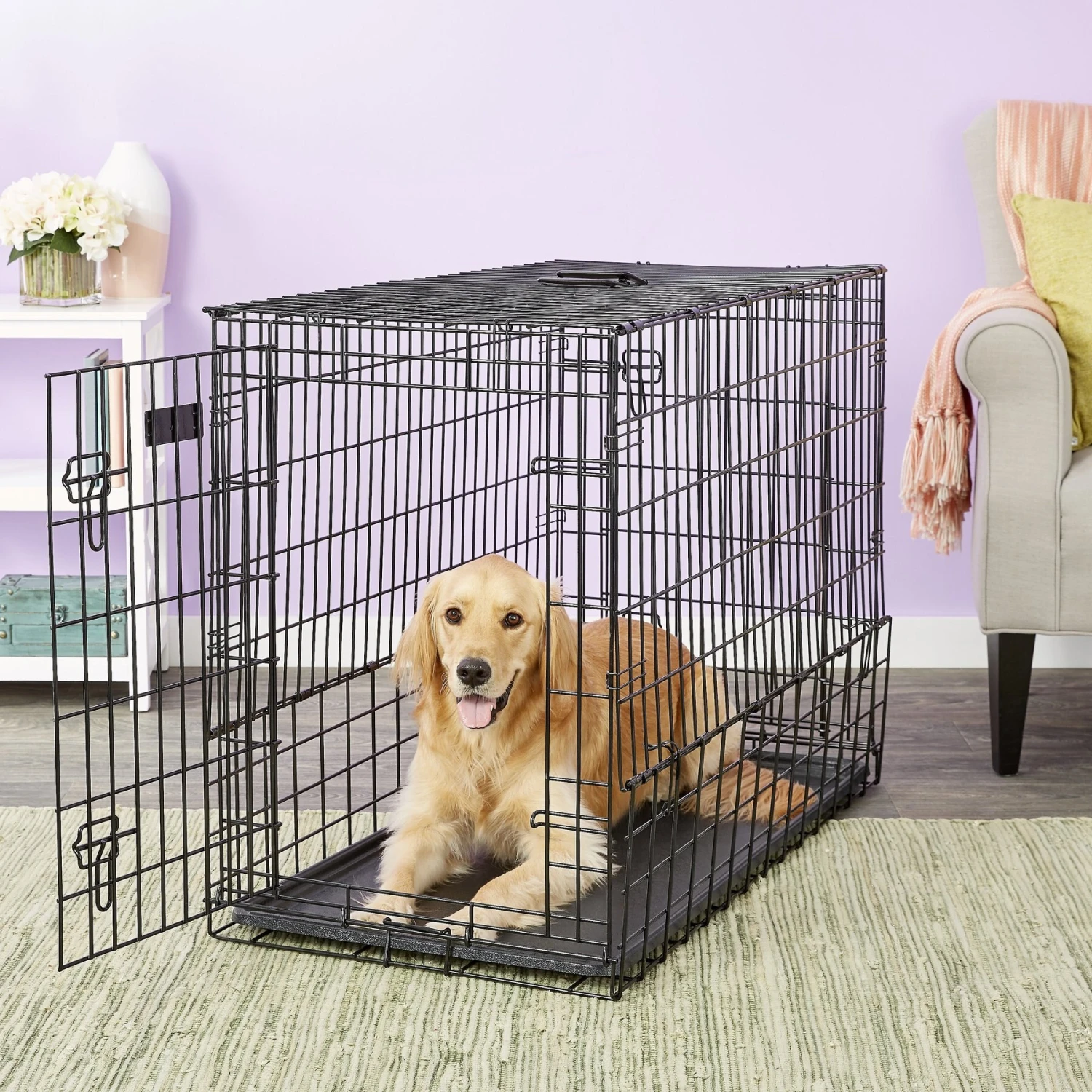 MidWest Solutions Series Side By Side Double Door Collapsible SUV Dog Crate 1 MidWest Solutions Series Side By Side Double Door Collapsible SUV Dog Crate