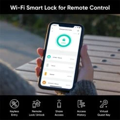 Wyze Keyless Bluetooth Enabled Smart Door Lock, Silver -PetSafe Kong Shop 744118 PT2. AC SS1800 V1675879992