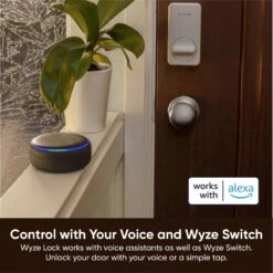 Wyze Keyless Bluetooth Enabled Smart Door Lock, Silver -PetSafe Kong Shop 744118 PT5. AC SS1800 V1675879995