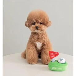 EYS Golf Hole In One Dog Plush Toy, Green