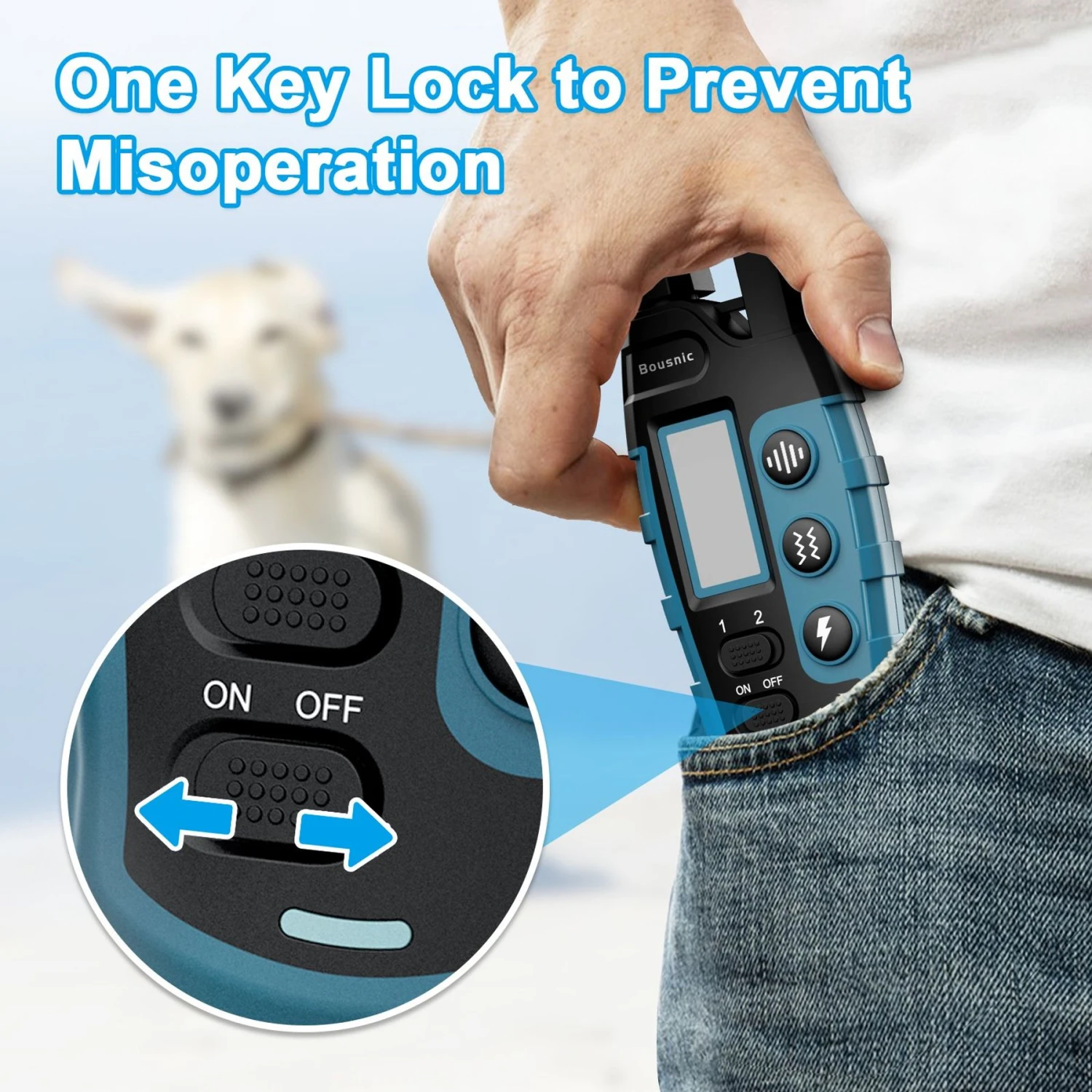 Bousnic Remote Waterproof Dog Training Collar, 3300-ft 5 Bousnic Remote Waterproof Dog Training Collar, 3300-ft - Image 5