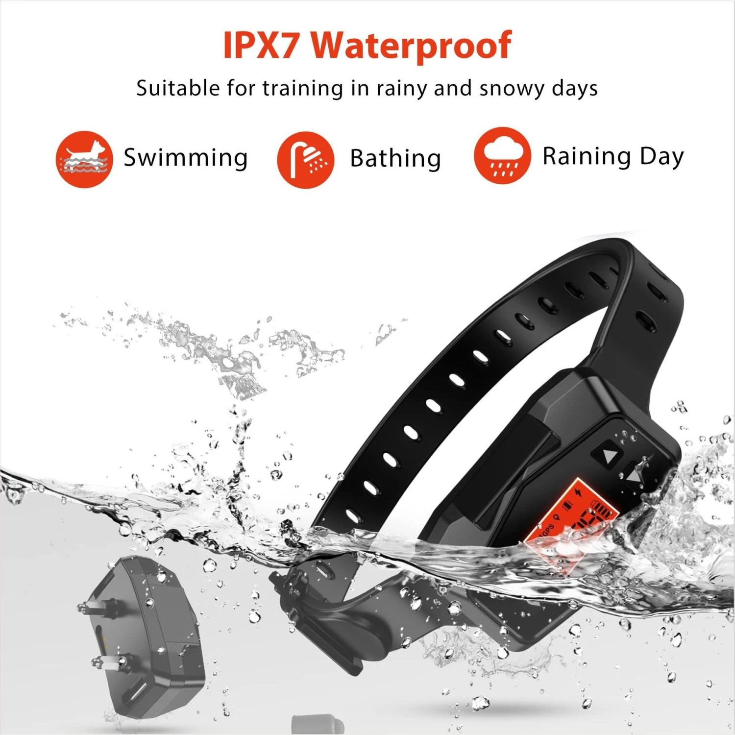 Petdiary F800 GPS Wireless Outdoor Electric Dog GPS & Activity Tracker, Black 6 Petdiary F800 GPS Wireless Outdoor Electric Dog GPS & Activity Tracker, Black - Image 6