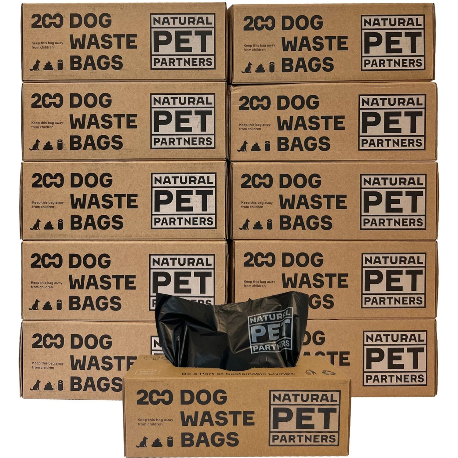Natural Pet Partners Bulk Roll USDA Certified Bio-based Dog Waste Bags, 10 Rolls, 2000 Count 1 Natural Pet Partners Bulk Roll USDA Certified Bio-based Dog Waste Bags, 10 Rolls, 2000 Count