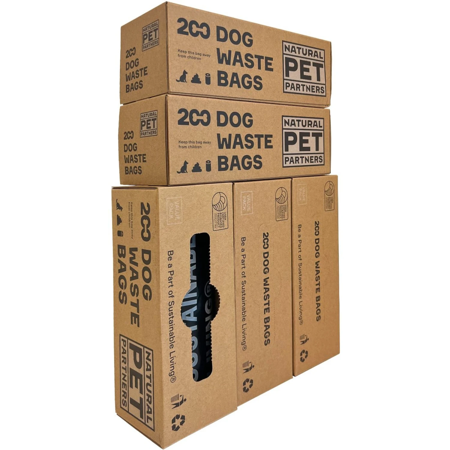 Natural Pet Partners Bulk Roll USDA Certified Bio-based Dog Waste Bags, 10 Rolls, 2000 Count 3 Natural Pet Partners Bulk Roll USDA Certified Bio-based Dog Waste Bags, 10 Rolls, 2000 Count - Image 3