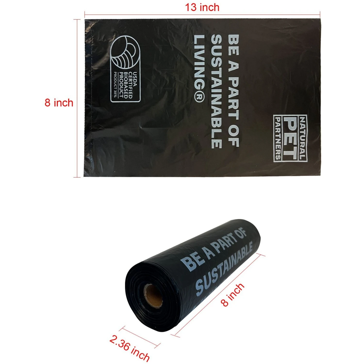 Natural Pet Partners Bulk Roll USDA Certified Bio-based Dog Waste Bags, 10 Rolls, 2000 Count 5 Natural Pet Partners Bulk Roll USDA Certified Bio-based Dog Waste Bags, 10 Rolls, 2000 Count - Image 5