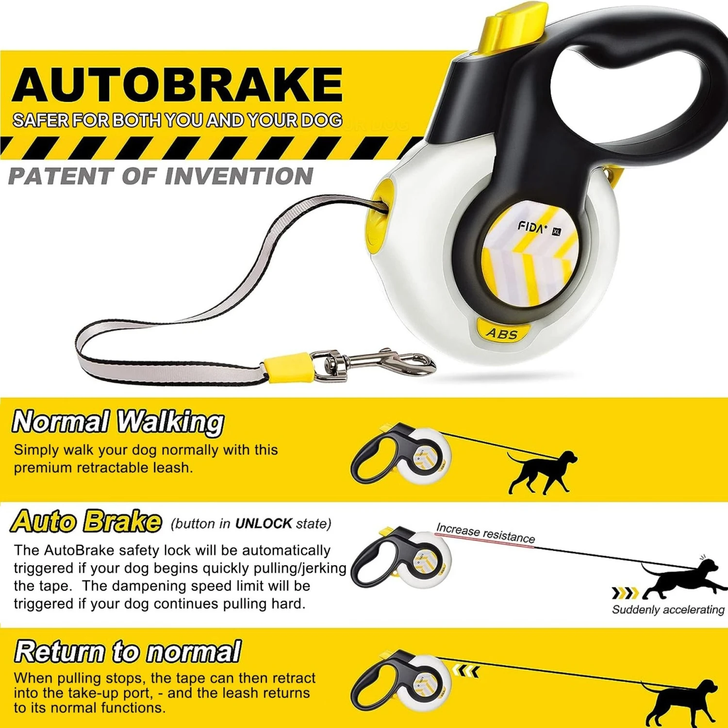 FIDA Autobrake Retractable Dog Leash 5 FIDA Autobrake Retractable Dog Leash - Image 5