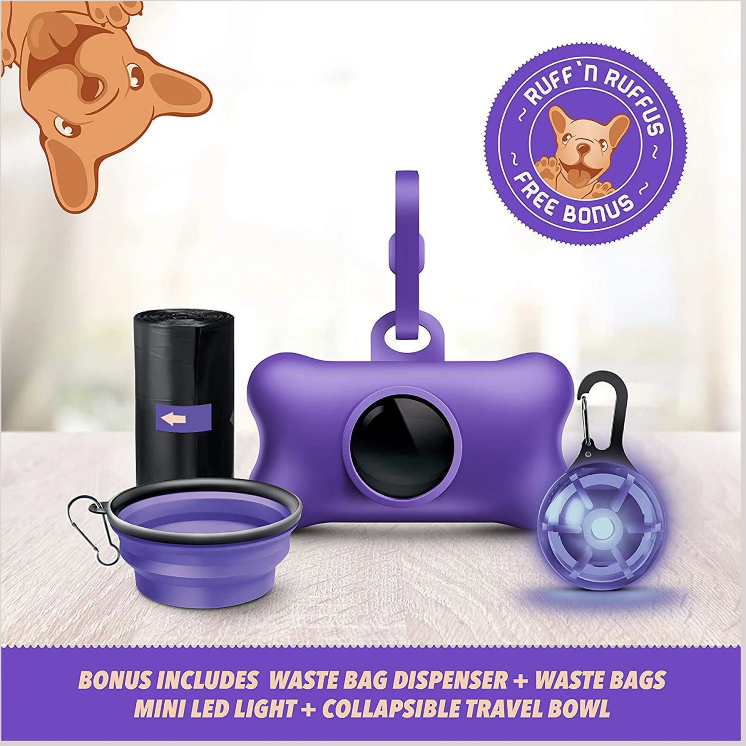 Ruff 'N Ruffus Tangle-Free Retractable Dog Leash & Bonus Contents 2 Ruff 'N Ruffus Tangle-Free Retractable Dog Leash & Bonus Contents - Image 2