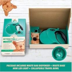 Ruff 'N Ruffus Tangle-Free Retractable Dog Leash & Bonus Contents, Aqua -PetSafe Kong Shop 778646 PT2. AC SS1800 V1678474023
