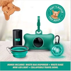 Ruff 'N Ruffus Tangle-Free Retractable Dog Leash & Bonus Contents, Aqua -PetSafe Kong Shop 778646 PT3. AC SS1800 V1678474074