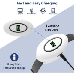 Petdiary B360 Rechargeable Static Dog Bark Collar, White, Small -PetSafe Kong Shop 778806 PT4. AC SS1800 V1680703085