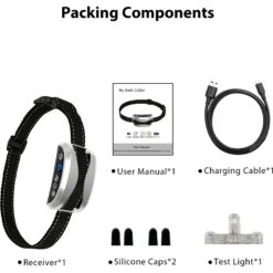 Petdiary 165-S Rechargeable Static Dog Bark Collar, Silver, Small -PetSafe Kong Shop 778822 PT6. AC SS1800 V1680645118