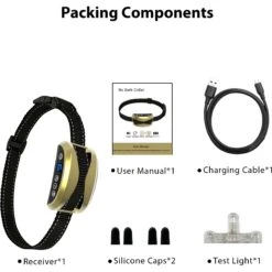 Petdiary 165-G Static Rechargeable Dog Bark Control Collar, Gold, Small -PetSafe Kong Shop 778838 PT6. AC SS1800 V1680644998