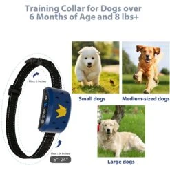 Petdiary B320 Rechargeable Static Dog Bark Collar, Blue, Small -PetSafe Kong Shop 778854 PT5. AC SS1800 V1680645061