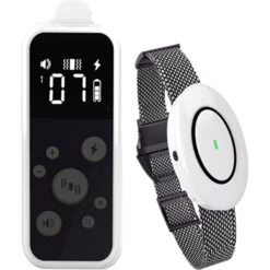 Petdiary T250 Static Rechargeable Remote Dog Training Collar, White & Black, Small