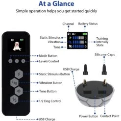 Petdiary T260 Static Remote Rechargeable Dog Training Collar, Black, Small -PetSafe Kong Shop 778974 PT7. AC SS1800 V1680644635