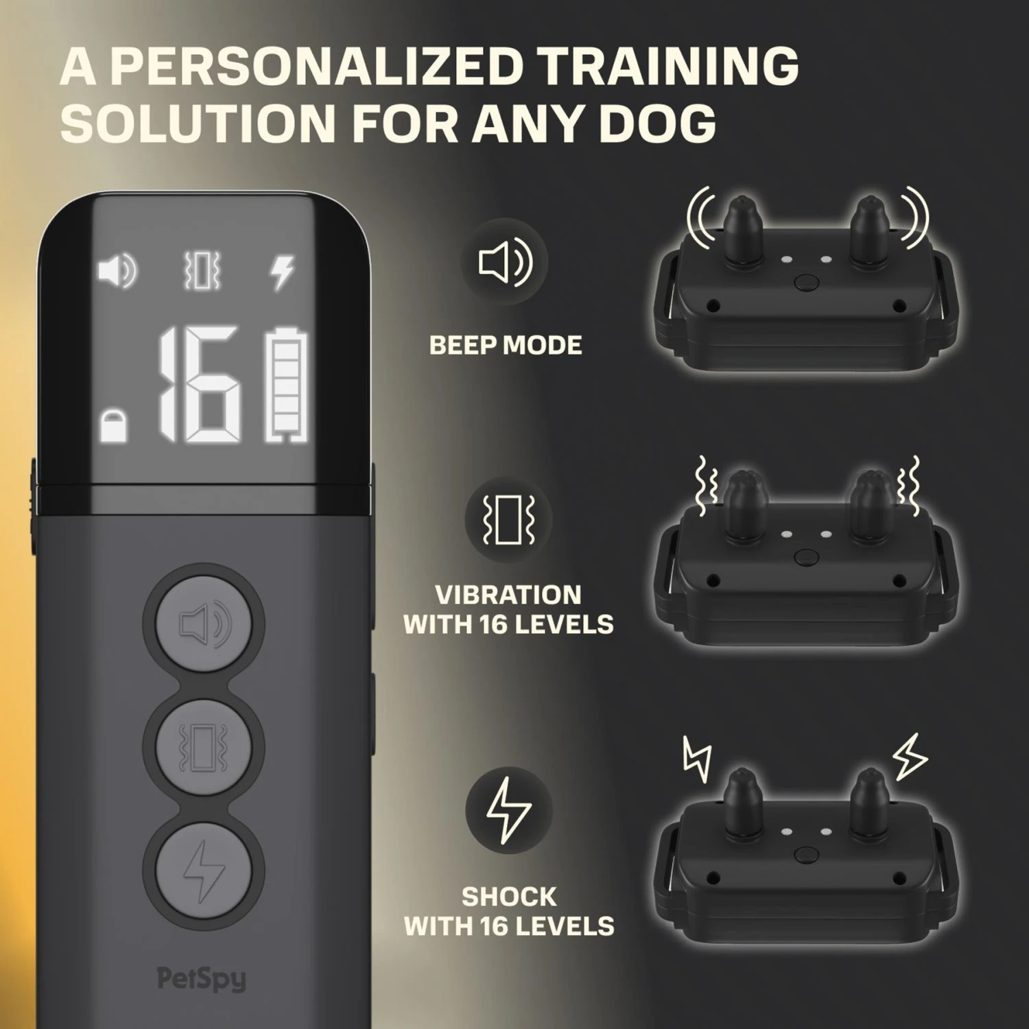 PetSpy N20 1600-ft Easy & Effective Adjustable Waterproof Remote Dog Training Collar 3 PetSpy N20 1600-ft Easy & Effective Adjustable Waterproof Remote Dog Training Collar - Image 3