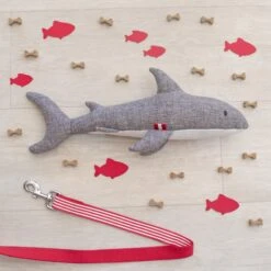 Louie Living Urban Toy Sammie The Shark Squeaky Plush Dog Toy -PetSafe Kong Shop 783102 PT2. AC SS1800 V1684335700