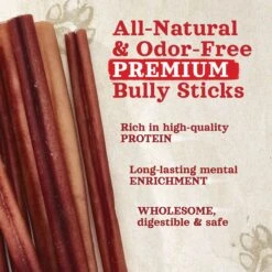 Natural Farm Odor-Free Bully Sticks Dog Treats, 6-in -PetSafe Kong Shop 784558 PT5. AC SS1800 V1682018312