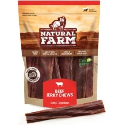 Natural Farm Gullet Jerky Sticks Dog Treats, 5-in, 20 Count