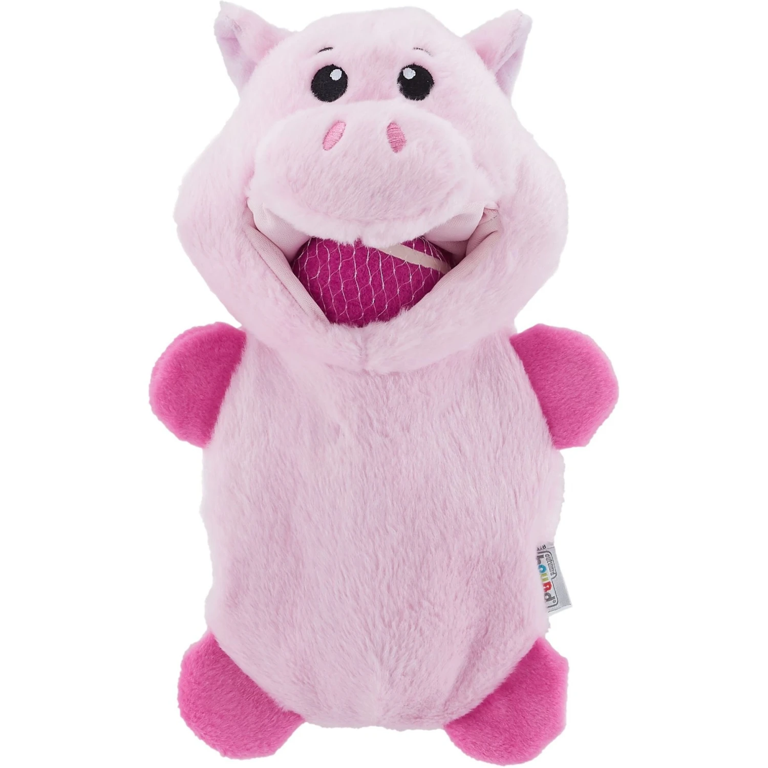 Outward Hound Ball Hogz Piggy Hide & Seek With Tennis Balls Dog Toy, Pink 1 Outward Hound Ball Hogz Piggy Hide & Seek With Tennis Balls Dog Toy, Pink