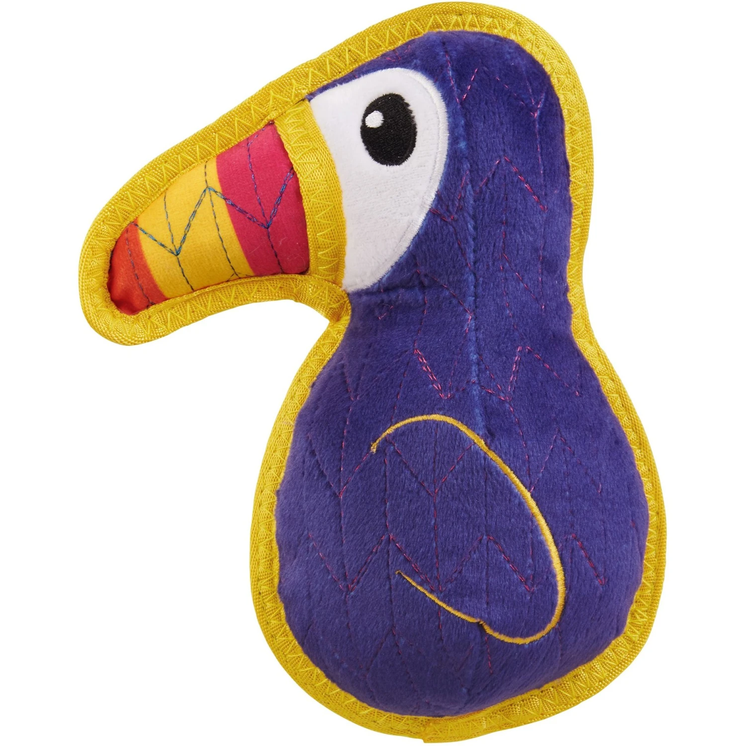 Outward Hound Xtreme Seamz Toucan Squeaky Durable Dog Toy, Purple, Medium 1 Outward Hound Xtreme Seamz Toucan Squeaky Durable Dog Toy, Purple, Medium