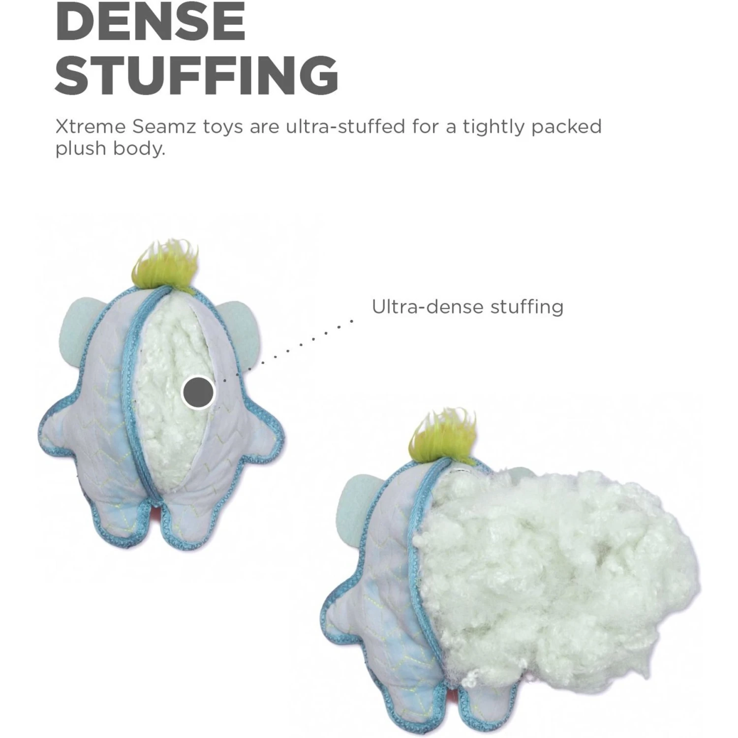 Outward Hound Xtreme Seamz Toucan Squeaky Durable Dog Toy, Purple, Medium 4 Outward Hound Xtreme Seamz Toucan Squeaky Durable Dog Toy, Purple, Medium - Image 4