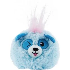 Outward Hound Reversi-Balls Panda Inside Reversible Plush Shell Spike Ball Dog Toy, Blue