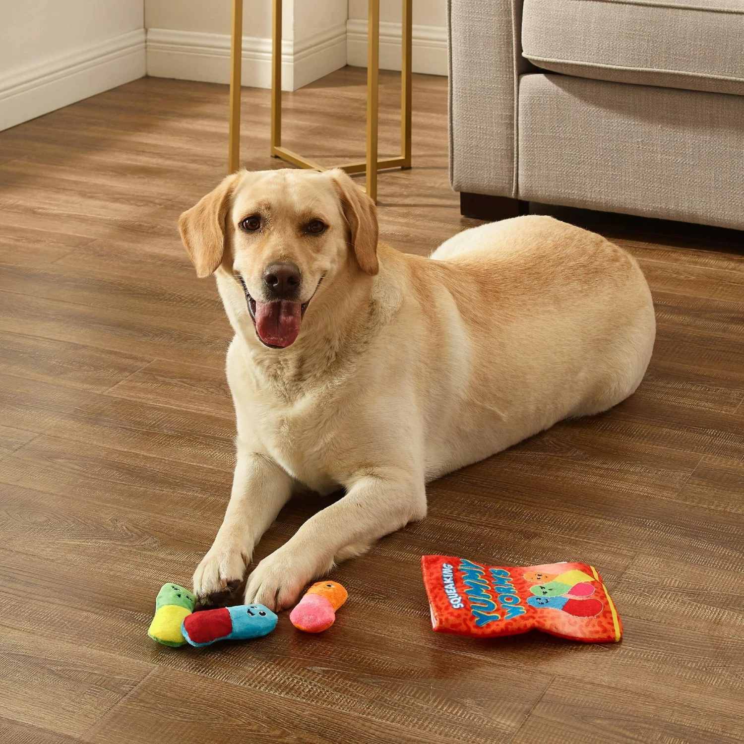 Outward Hound Snack Bag Yummy Worms Puzzle Squeaky Dog Toy, Red 5 Outward Hound Snack Bag Yummy Worms Puzzle Squeaky Dog Toy, Red - Image 5