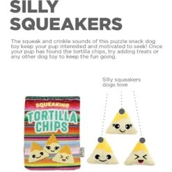 Outward Hound Snack Bag Tortilla Chips Puzzle Squeaky Dog Toy, Multicolor -PetSafe Kong Shop 786702 PT2. AC SS1800 V1682620790