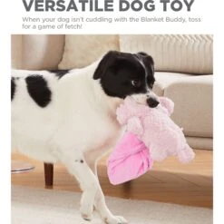 Outward Hound Blanket Buddies Pink Lamb Small Blacket Treat & Squeaky Dog Toy, Pink -PetSafe Kong Shop 786750 PT4. AC SS1800 V1682620841