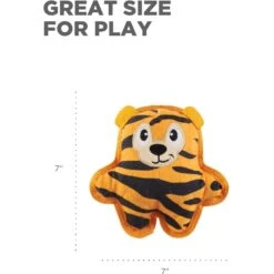 Outward Hound Xtreme Seamz Tiger Durable Squeaky Dog Toy, Orange, Medium -PetSafe Kong Shop 786782 PT4. AC SS1800 V1682622160