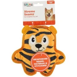 Outward Hound Xtreme Seamz Tiger Durable Squeaky Dog Toy, Orange, Medium -PetSafe Kong Shop 786782 PT6. AC SS1800 V1682690445