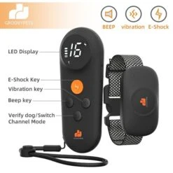 GroovyPets 550-yard Remote Dog Training Shock Collar, Black, One Size -PetSafe Kong Shop 789326 PT2. AC SS1800 V1686591428