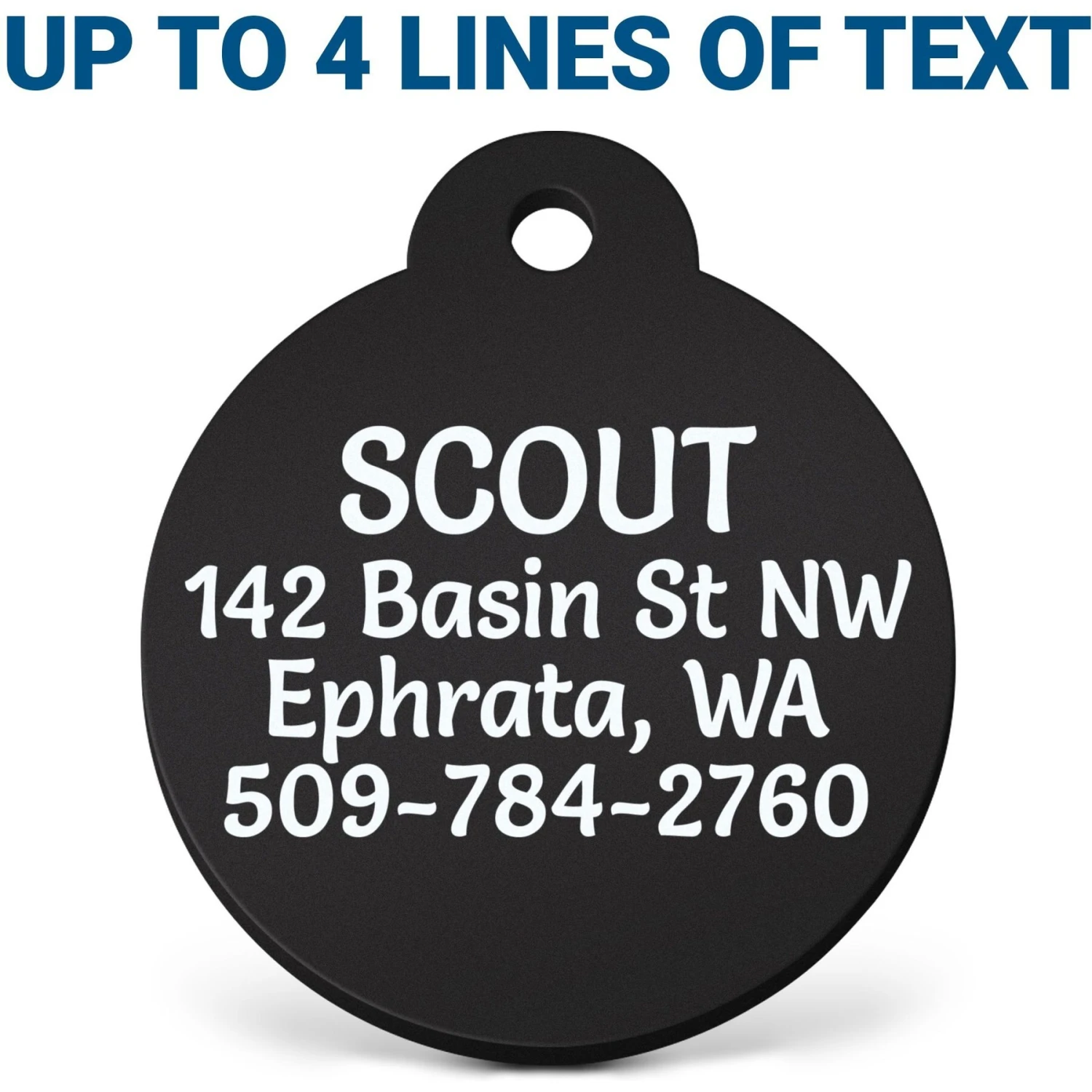 GoTags Handsome Mutha Fluffa Round Personalized Dog ID Tag 2 GoTags Handsome Mutha Fluffa Round Personalized Dog ID Tag - Image 2