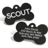 GoTags Black Steel Bone Personalized Dog ID Tag