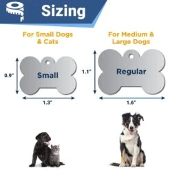 GoTags Black Steel Bone Personalized Dog ID Tag -PetSafe Kong Shop 790630 PT3. AC SS1800 V1682529278