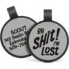 GoTags Silent Silicone Oh Shit! I'm Lost Personalized Dog ID Tag