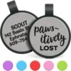GoTags Silent Silicone Pawsitively Lost Personalized Dog ID Tag