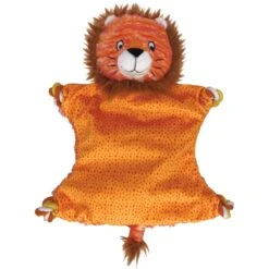 KONG Knots Flatz Lion Dog Toy, Yellow