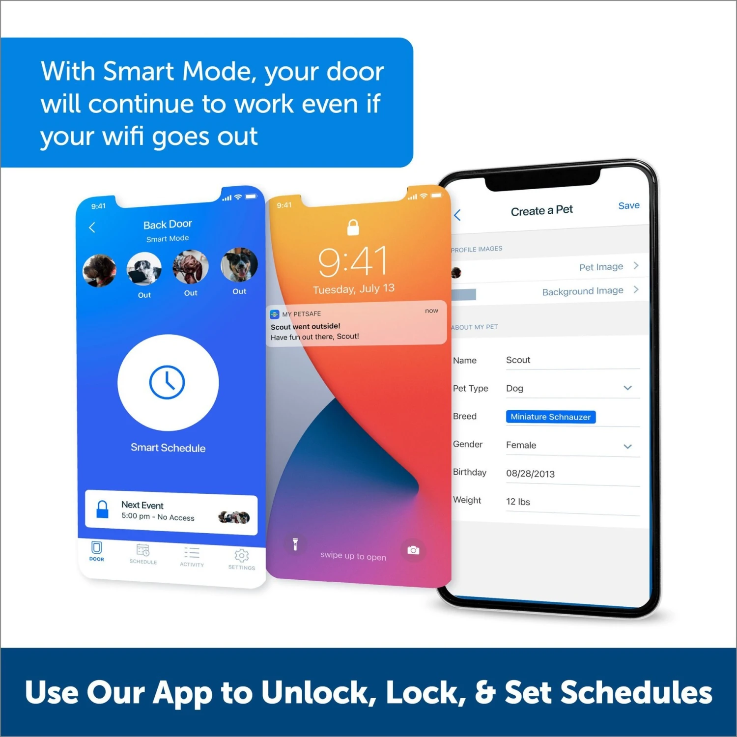 PetSafe Connected Smart Dog Door, White 3 PetSafe Connected Smart Dog Door, White - Image 3