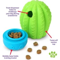 Brightkins Cactus Surprise! Treat Dispensing Dog Toy -PetSafe Kong Shop 805422 PT2. AC SS1800 V1679069470