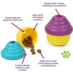 Brightkins Small Cupcake Treat Dispenser Dog Toy -PetSafe Kong Shop 805438 PT2. AC SS1800 V1678999227