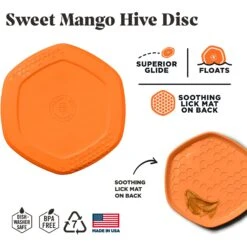 Project Hive Pet Company Hive Sweet Mango Scented Disc & Lick Mat Dog Toy, Orange 7 Project Hive Pet Company Hive Sweet Mango Scented Disc & Lick Mat Dog Toy, Orange -PetSafe Kong Shop 806094 PT2. AC SS1800 V1683561631