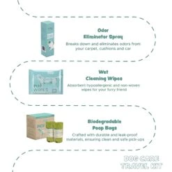 Bark & Clean Reusable 6-Piece Dog Care Travel Essentials Kit, 2.4-lb Box -PetSafe Kong Shop 807398 PT5. AC SS1800 V1679342811