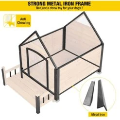 Aivituvin Strong Iron Frame Outdoor Dog House With Porch, Small -PetSafe Kong Shop 812766 PT2. AC SS1800 V1679591963