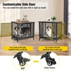 Aivituvin Side End Table Furniture Style Dog Crate With Tray, Cushion & Casters 8 Aivituvin Side End Table Furniture Style Dog Crate With Tray, Cushion & Casters -PetSafe Kong Shop 814846 PT2. AC SS1800 V1679591778