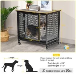 Aivituvin Side End Table Furniture Style Dog Crate With Tray, Cushion & Casters 11 Aivituvin Side End Table Furniture Style Dog Crate With Tray, Cushion & Casters -PetSafe Kong Shop 814846 PT5. AC SS1800 V1679591967