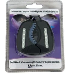 Lightvise Universal LED Clamp-On Dual UV Dog & Cat Pet Urine Stain Detector Magnetic Flashlight, Black -PetSafe Kong Shop 814870 PT4. AC SS1800 V1692898287