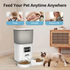 Bueteka Automatic Food Dispenser With Splitter & Stainless Bowls Cat & Dog Feeder, 6-lit 14 Bueteka Automatic Food Dispenser With Splitter & Stainless Bowls Cat & Dog Feeder, 6-lit -PetSafe Kong Shop 815910 PT5. AC SS1800 V1685489464
